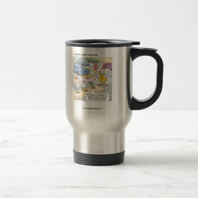 Caneca Térmica Galinha Atravessando Estrada Engraçado Viagem Engr (Direita)