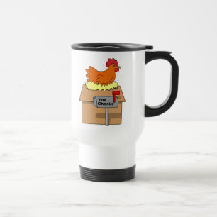 Caneca Térmica Galinha engraçada da casa de Chook em desenhos