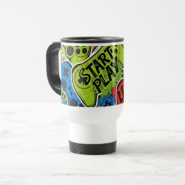 Caneca Térmica Gamer Pattern Travel/Commuter Mug
