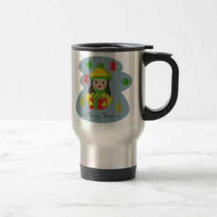 Caneca Térmica Garota com caixa de presentes de Natal
