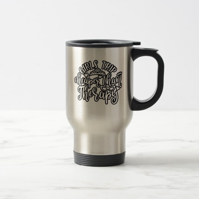 Caneca Térmica Garotas Design Engraçadas Viajam Mais Baratas Que  (Direita)