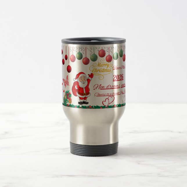 Caneca Térmica Garrafa de Água Feliz Natal (Centro)