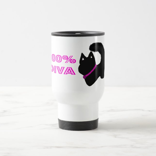Caneca Térmica Gata diva com brilho (Centro)
