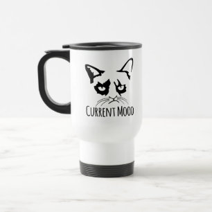 Caneca Térmica Gata Fofa Louca Dona de Gato Humor Atual Estresse