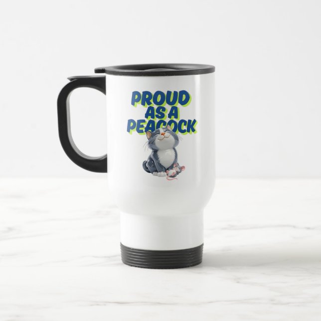 Caneca Térmica Gatinho Fofo  (Esquerda)