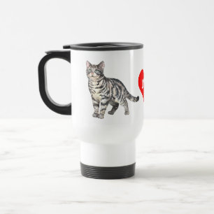 Caneca Térmica Gatinho Fofo Tigre Listrado Gata Louca Mãe do Gati