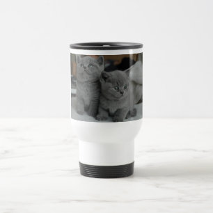 Caneca Térmica gatinho jovem animal de estimação ronronar miar ga
