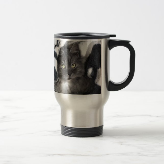 Caneca Térmica Gatinho Pet Gatinho Gato Bonito Destino de Paz (Direita)