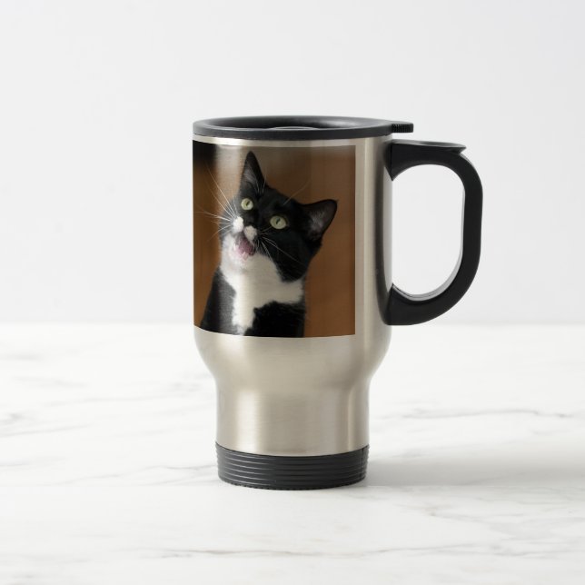 Caneca Térmica Gato de Derpy que faz uma cara parva (Direita)