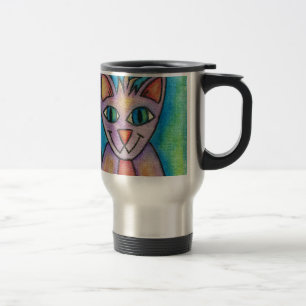 Caneca Térmica Gato de Gatinho Púrpura Rosa