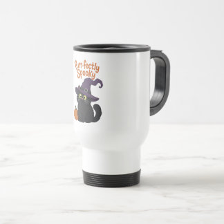 Caneca Térmica Gato de Halloween Perfeitamente Assustador