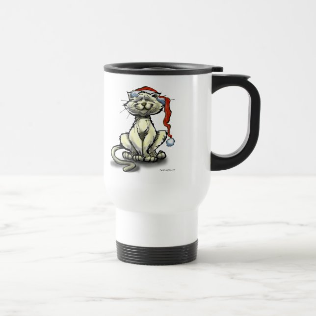 Caneca Térmica Gato de Natal (Direita)