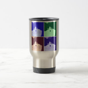 Caneca Térmica Gato de pelo comprido preto e branco