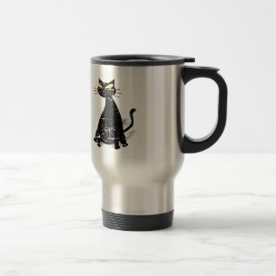 Caneca Térmica Gato Gordo Preto Angustiado