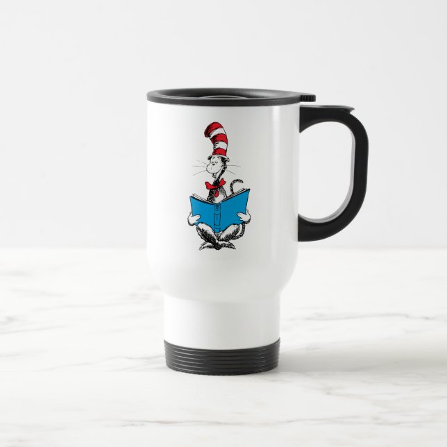Caneca Térmica Gato no Chapéu Leitura (Direita)