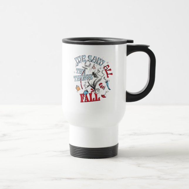 Caneca Térmica Gato no Chapéu | Vimos Todas As Coisas Cair (Direita)