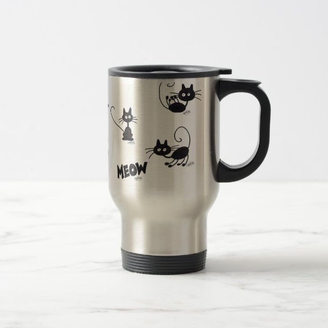 Caneca Térmica Gato preto dos desenhos animados (Direita)