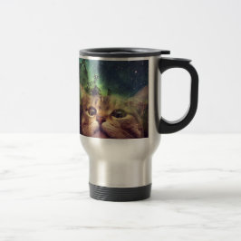 Caneca Térmica Gato que olha fixamente no espaço