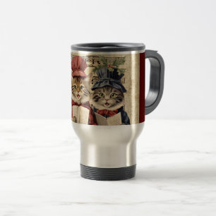 Caneca Térmica Gatos Cantando Músicas de Natal