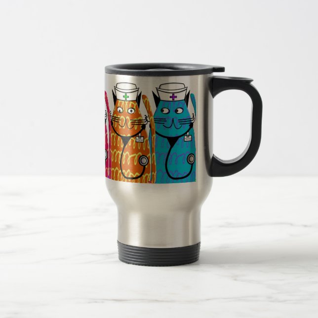 Caneca Térmica Gatos da enfermeira (Direita)