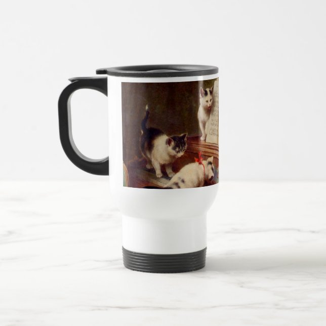Caneca Térmica Gatos e Piano (Esquerda)