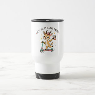 Caneca Térmica Gazela Divertida de Regulação Emocional com Café