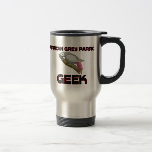 Caneca Térmica Geek do papagaio do cinza africano