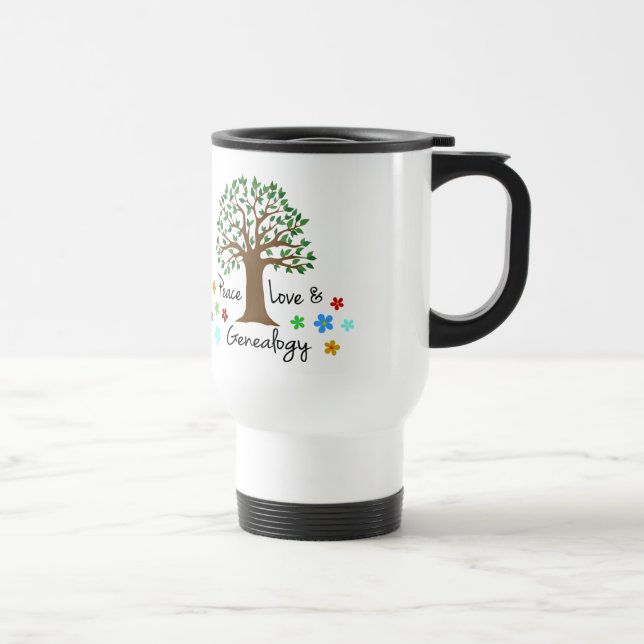 Caneca Térmica Genealogia, Paz e Viagem da Família (Direita)