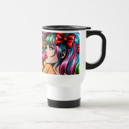 Caneca Térmica Gente de banda desenhada de Pop bonito com Arcos