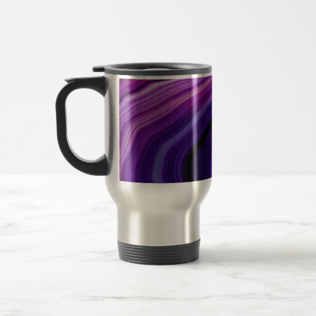 Caneca Térmica Geodo Violeta Girado em Queda (Esquerda)