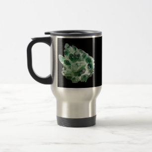 Caneca Térmica Geologia do Quartzo Clorita Verde Cristal Arte Tér