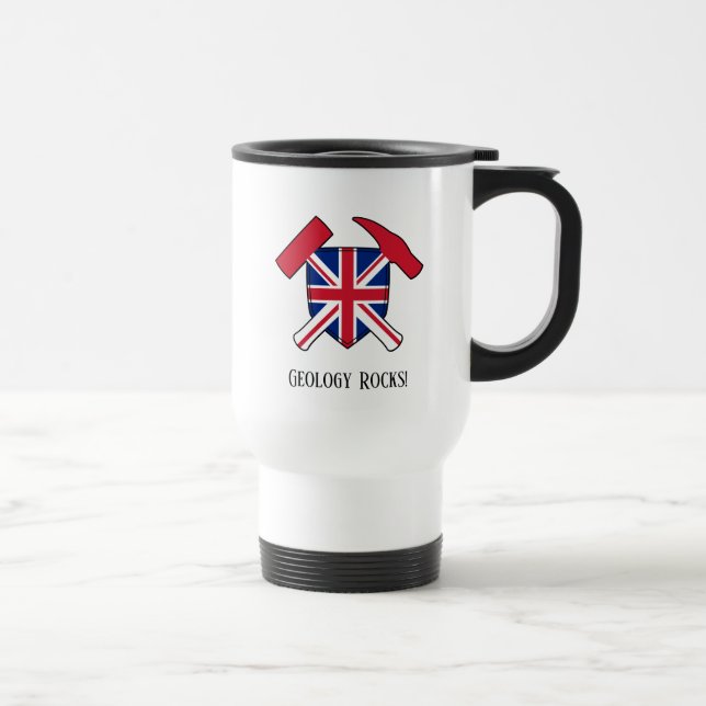 Caneca Térmica "Geologia é demais" Martelo de Rocha com Bandeira  (Direita)