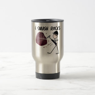 Caneca Térmica Geólogo Stickman "I Smash Rocks"