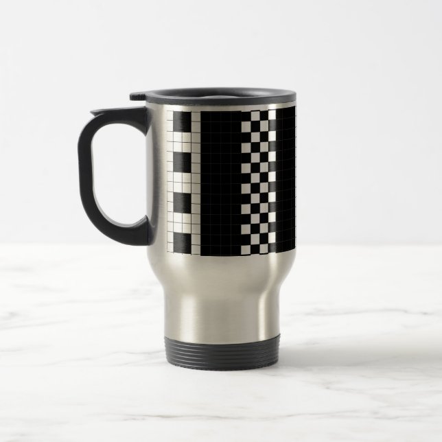 Caneca Térmica Geometria da Xadrez do metrô RL90 (Esquerda)
