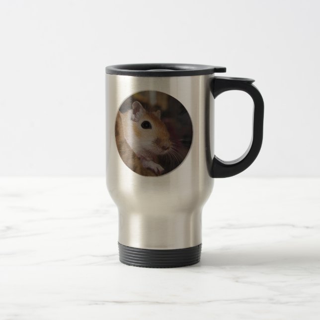 Caneca Térmica Gerbil dourado bonito do animal de estimação (Direita)