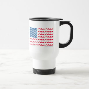 Caneca Térmica German shepherd patrióticos