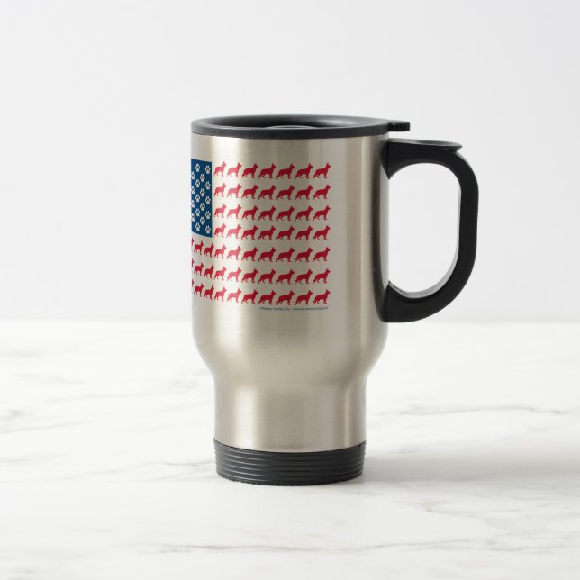 Caneca Térmica German shepherd patrióticos (Direita)