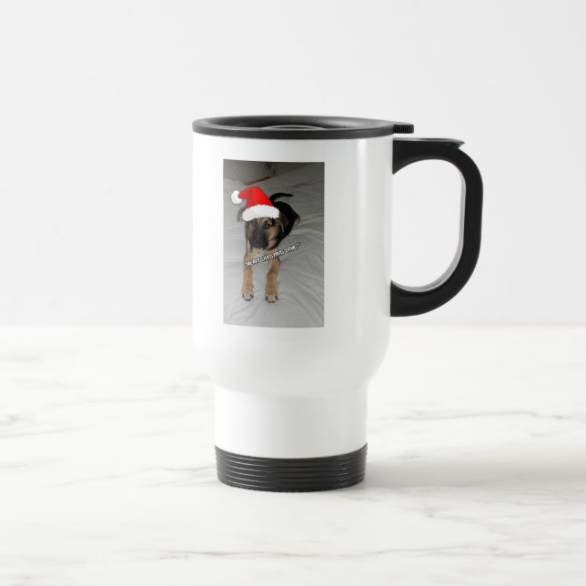 Caneca Térmica German shepherd Santa Hat (Direita)