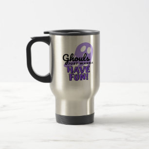 Caneca Térmica Ghouls Só Quer Divertir-Se No Dia das Bruxas