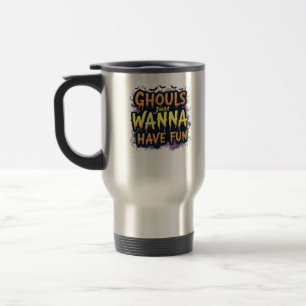 Caneca Térmica Ghouls Só Quer Se Divertir - Design do Dia das Bru