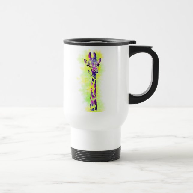 Caneca Térmica Girafa de Aquarela 2 (Direita)