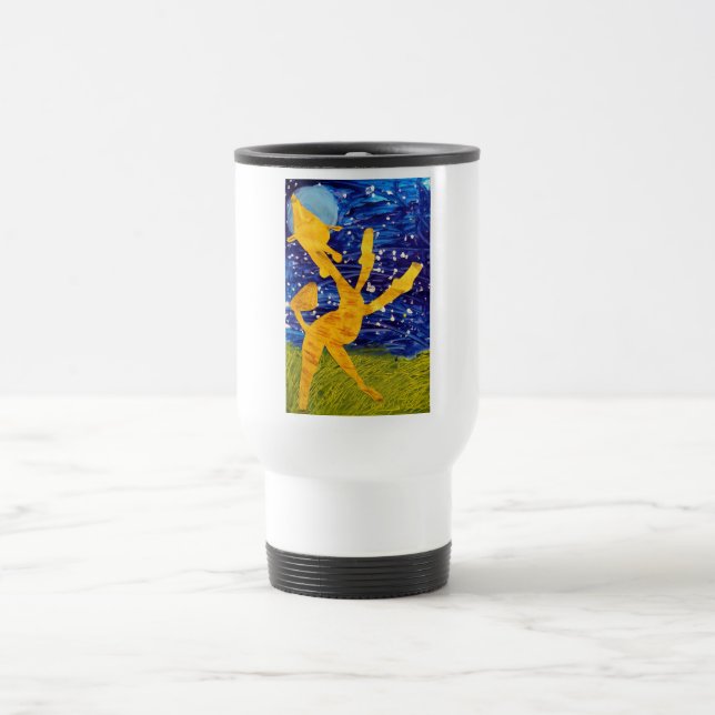 Caneca Térmica Girafa enluarada - trabalhos de arte por Carter - (Centro)