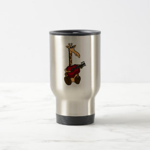 Caneca Térmica Girafa impressionante do BI que joga a guitarra