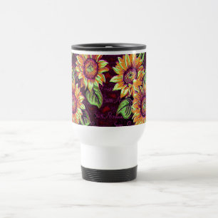 Caneca Térmica Girassóis
