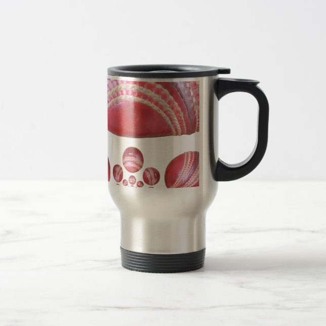 Caneca Térmica Giro de Crimson - Uma Bola Bela de Críquete Vermel (Direita)