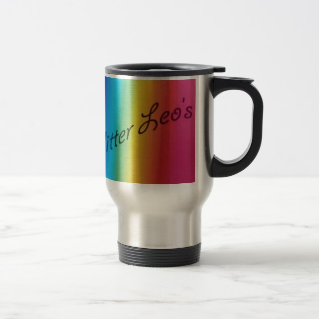 Caneca Térmica Glitter Leo (Direita)