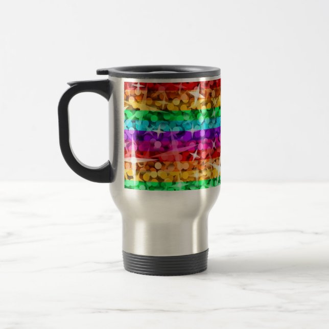 Caneca Térmica Glitz Rainbow viagem/viagem ao trabalho (Esquerda)