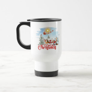 Caneca Térmica Gnomo Bonito, Neve Celebrando Férias de Natal