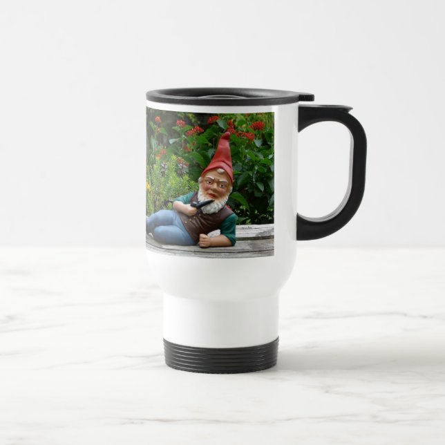 Caneca Térmica Gnomo de relaxamento com boné do papai noel (Direita)