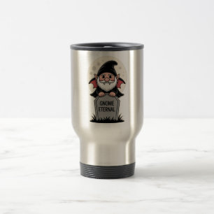 Caneca Térmica Gnomo Vampiro de Desenho Animado Fofo em Pé em uma